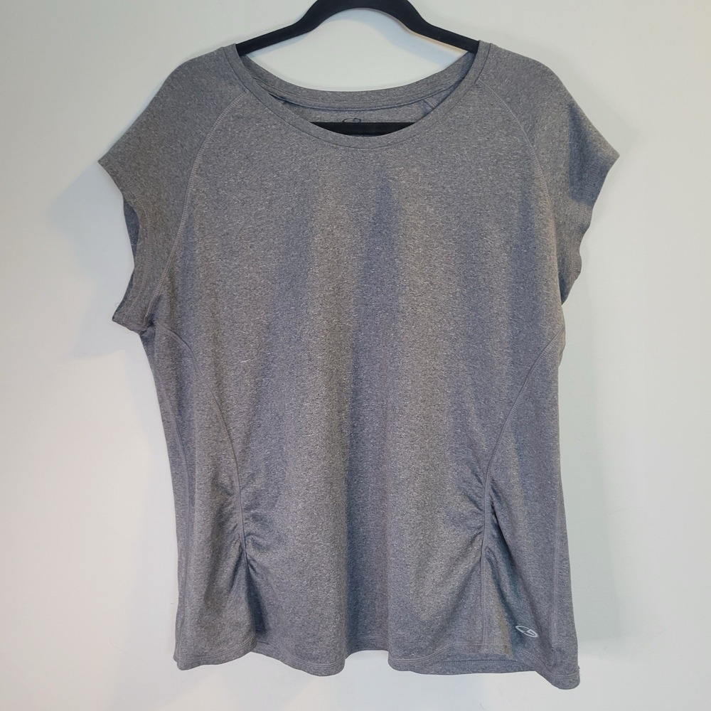 Champion Top Women's Size XXL Gray Short Sleeve